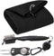 VIVIDLY Microfiber Waffle Pattern Tri-fold Golf Towel - Black Golf Towel Set with Club Brush and Divot Tool