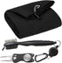VIVIDLY Microfiber Waffle Pattern Tri-fold Golf Towel - Black Golf Towel Set with Club Brush and Divot Tool
