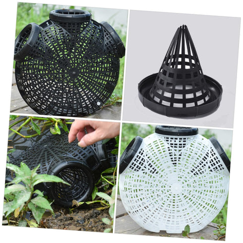 6Pcs 4.13In Yardwe Portable Fishing Cage Lids Lightweight Covers for EEL Shrimp Loach Trap Net Easy to Clean Outdoor