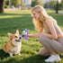 OraneeeO Plush Squeaky Toys for Dogs, Stuffed Hippo Toys with Crinkle to Keep Them Busy, Puppy Teething Toys for Indoor