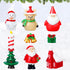 Soaoo 9 Pcs Christmas Aquarium Decoration Fish Tank Resin Ornaments Xmas Series Micro Landscaping Decor for Parties