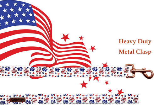 Lionheart Glory Patriotic Dog Leash, American Flag Durable Leashes with Comfortable Soft Handle for Small Medium Large