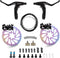 Mountain Bike Disc Brake Kit, MTB Mechanical Line Pulling Disc Brakes Caliper with Aluminum Alloy Levers - BUCKLOS