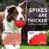 Apasiri Dog Balls Squeaky Toys for Large Dogs, Tough Spiky Floatable Rubber Pet Toys, Pack of 2