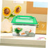 4pcs Mini Plastic Containers for Fish Tank, Mini Turtles Terrarium Decor, Reptile Feeding Box