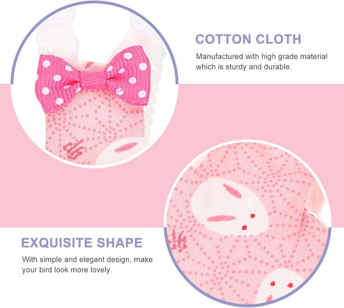Reusable Parrot Diaper and Bird Flight Costume, Washable Pink L Size Parrot Clothes with Diaper for Pet Birds, Suitable