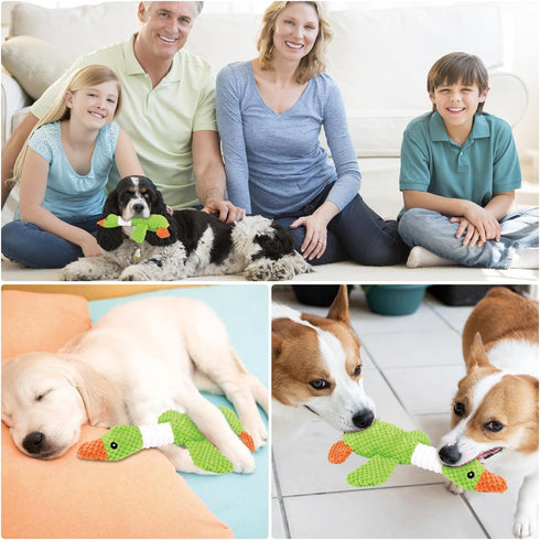 Dog Plush Toys for Large Dogs, Durable Squeaky Duck Chew Toys for Small Medium Large Breed Puppies