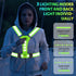 West Biking Running Vest Light, LED Reflective Gear for Night Walking, High Visibility Rechargeable Light Up Running