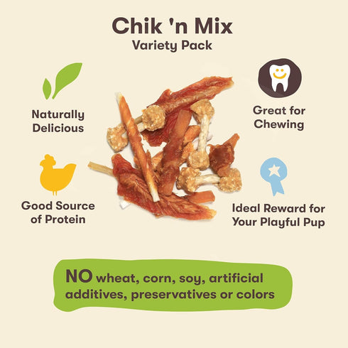 Pet ‘n Shape Chik ‘n Mix Variety Pack, Natural Chicken Puppy Treat Mix, 16 Ounces
