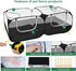 Jhua Pet Playpen for Small Animals, Portable Chicken Run with Detachable Bottom and Cover, Foldable Chicken Coop Indoor
