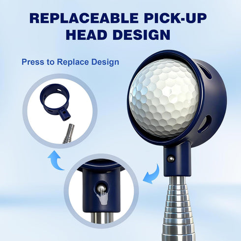 Golf Ball Retriever Telescopic for Water, GolfBall Grabber Tool, Golf Accessories Gifts for Men, Women & Golfers, Golf