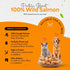 100% 1.4 oz Freeze Dried Salmon Cat Treats | Wild Caught Salmon Dog Treats, Grain- Free | High Protein, Single