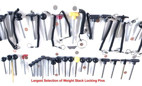 Pin, Tensile - 3/8 Diameter | 5-1/2" Locking Space | Jumbo Round Black HARD Plastic Knob