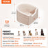 VEVOR Dog Car Seat, Waterproof Booster Seat with Storage Pocket, Clip-On Safety Leash for Small & Medium Dogs