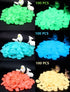 330pcs Glow in The Dark Pebbles Stone Garden Walkway Decor Outdoor Bulk Fish Tank Aquarium Glow Decorations Gravel Rocks (Blue Green Orange)