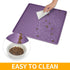 Ptlom Anti-Slip Dog Food Mat for Water and Food, Waterproof Silicone Puppy Tray for Small Medium Large Dogs Cats
