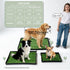HQ4US 4LEGS (3323) 2 Dog Grass Pad with Foldable Dog Litter Box, Large Liner Base for Balcony, Artficial Grass Pee Pads