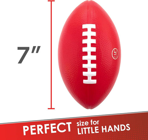 Foam Football - 7.25" Easy Grip Small Football for Kids, Youth Size Quality Soft Foam Toddler Footballs