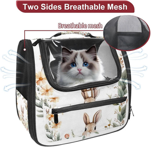 (2) Backpack Cute Baby Animal Bunny Rabbit Traveler Pet Carriers for Cats and Dogs