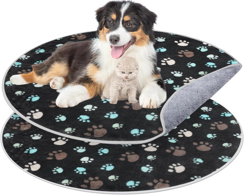 2 Pack 32" Round Whelping Pads for Dogs Washable Pee Pads for