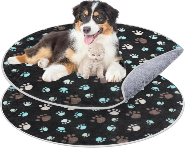 2 Pack 32" Round Whelping Pads for Dogs Washable Pee Pads for