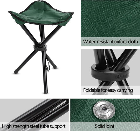 Folding Camping Stool, Portable Camping Fishing Chair, Tripod Chair for Outdoor Camping Hiking Fishing Picnic BBQ