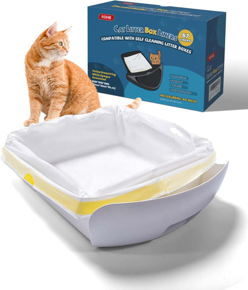 KONE Cat Litter Bags for Robot 3/4, 2 mil Thickened Drawstring Waste