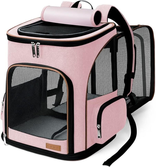 Lekereise Pet Carrier Backpack Expandable Cat Backpack for Small Dogs Cats, Dog