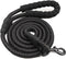 6 FT Black Dog Leash, Strong Rope Heavy Duty with Highly Reflective Threads and Soft Padded Handle for Medium Large