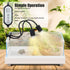 TFNN 2 Bulbs 25W+50W Reptile Heat Lamp, Double-Head Heat Lamp with Clamp, UVA UVB Reptile Light with Intelligent Cycle
