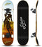 Sefulim Complete Skateboard - 31 x 8 Inch 7 Layer Canadian Maple Double Kick Deck for Boys Girls Teens Adults