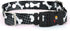 Replacement Receiver Collar Straps for All Brands Electric Dog Fences, Black with White Bones, Up to 12" Neck
