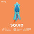 fabdog Floaties Dog Toys - Squeaky Floating Water Toys for All Breeds - Cute & Durable Duck Puppy Toys - Fun Nylon Squeak Toy Made with Recycled Materials | Squid