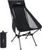 SUNNYFEEL High Back Portable Camping Chair, Lightweight Folding Chair with Head Support,