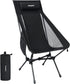 SUNNYFEEL High Back Portable Camping Chair, Lightweight Folding Chair with Head Support,