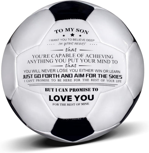 Size 5 Traditional Soccer Ball, Personalized Inspirational Gifts for Daughter, Son, or Grandson