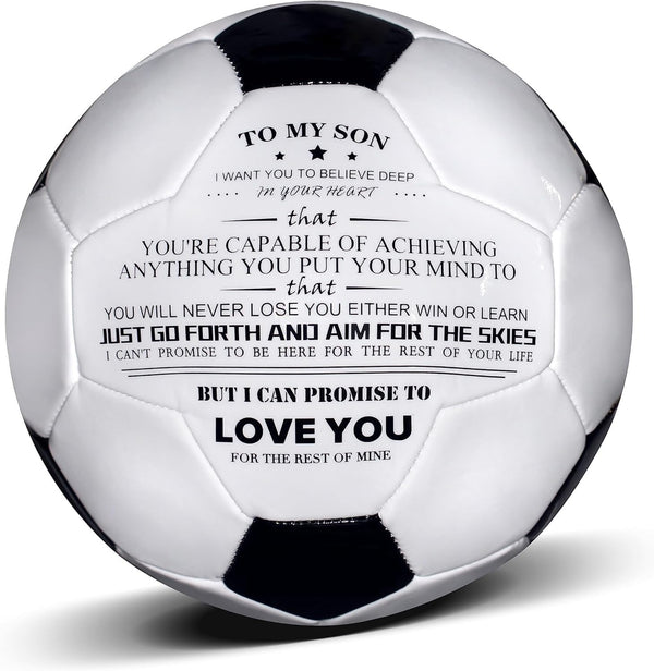 Size 5 Traditional Soccer Ball, Personalized Inspirational Gifts for Daughter, Son, or Grandson