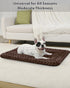 Washable Dog Bed Mat, Reversible Dog Crate Pad Soft Fluffy Pet Mattress for Large Medium Small Dogs, 41 x 27 Inch, Brown