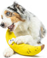 Huxley & Kent Bruiser Banana Dog Toy (Small) | Funny Power Plush with Squeaker | Fun, Durable Gift | H&K Squeaky Toy
