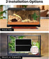 MQ Reptile Terrarium Heat Pad with LCD Digital Aquarium Thermometer, 5.5 x 6in Power Adjustment Heater Mat
