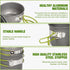 SS SUNSBELL Camping Cooking Set, Non-Stick Pot and Pan Set for 1-2 People Outdoor Cooking