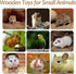 Niwaes Set 9 Pack Chinchilla Wooden Hamster Cage Platform Wood Juvenile Shelves, Squirrel L-Shape Corner Ledge