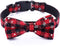 Malier Christmas Dog Collar and Bow Tie, Classic Snowflake Pattern, Light Release Buckle, Small Pet Accessories