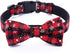 Malier Christmas Dog Collar and Bow Tie, Classic Snowflake Pattern, Light Release Buckle, Small Pet Accessories