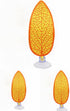 3 Pcs Artificial Plant Leaf Betta Hammock - Fish Rest Bed for Aquariums (Yellow)