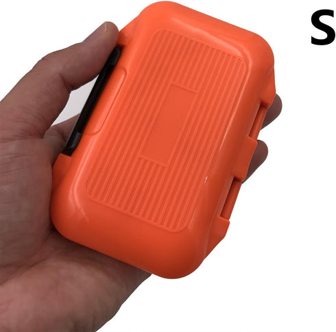 Waterproof Fishing Lure Box, Spoon Hooks Baits Storage Tackle Box for Casting, Fly Fishing, Orange-Medium