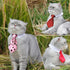 4 Pieces Adjustable Bowtie Pet Costume for Dogs and Cats, Formal Necktie Collar Grooming Accessories (Red/Heart)