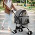 3-in-1 3 Dog Stroller Pet Stroller Folding Cat Strollers for Small/Medium Dogs with Detachable Carrier, Wheels Puppy