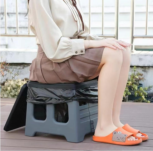 Tfulad Portable Camping Toilet for Adults - Portable Folding Toilet with Lid,Travel Portable Potty for Adults,Porta