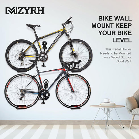 Heavy Duty Bike Wall Mount, Stainless Steel, 1 Pack, Black by MZYRH